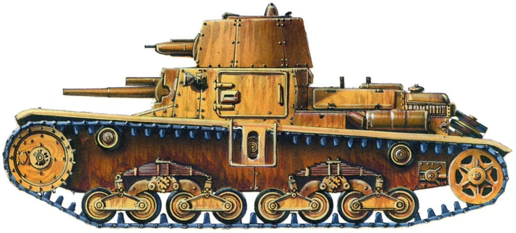 хорошо видна подвеска М11-39, ведущее колесов в передней части борта, все 8 опорных катков, собранные в тележки, рессоры и конечно же направляющее колесо