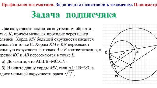 Задача подписчика.