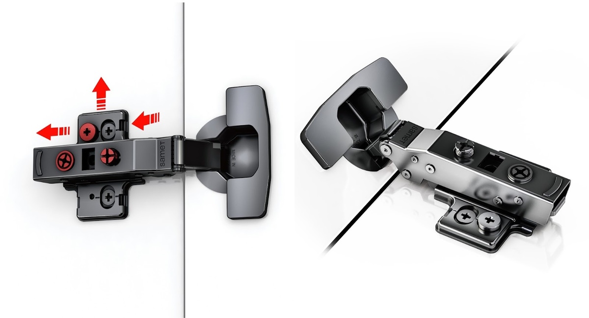 Мебельные петли Samet «MASTER BLACK»: дополнительная опция 3D-регулировки, плавное закрывание и быстрая установка