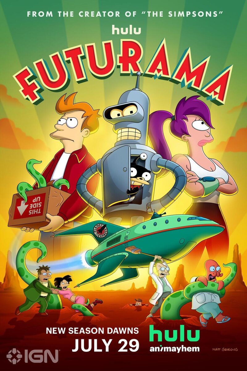    «Футурама», 1999 — настоящее время постер нового сезона мультсериала