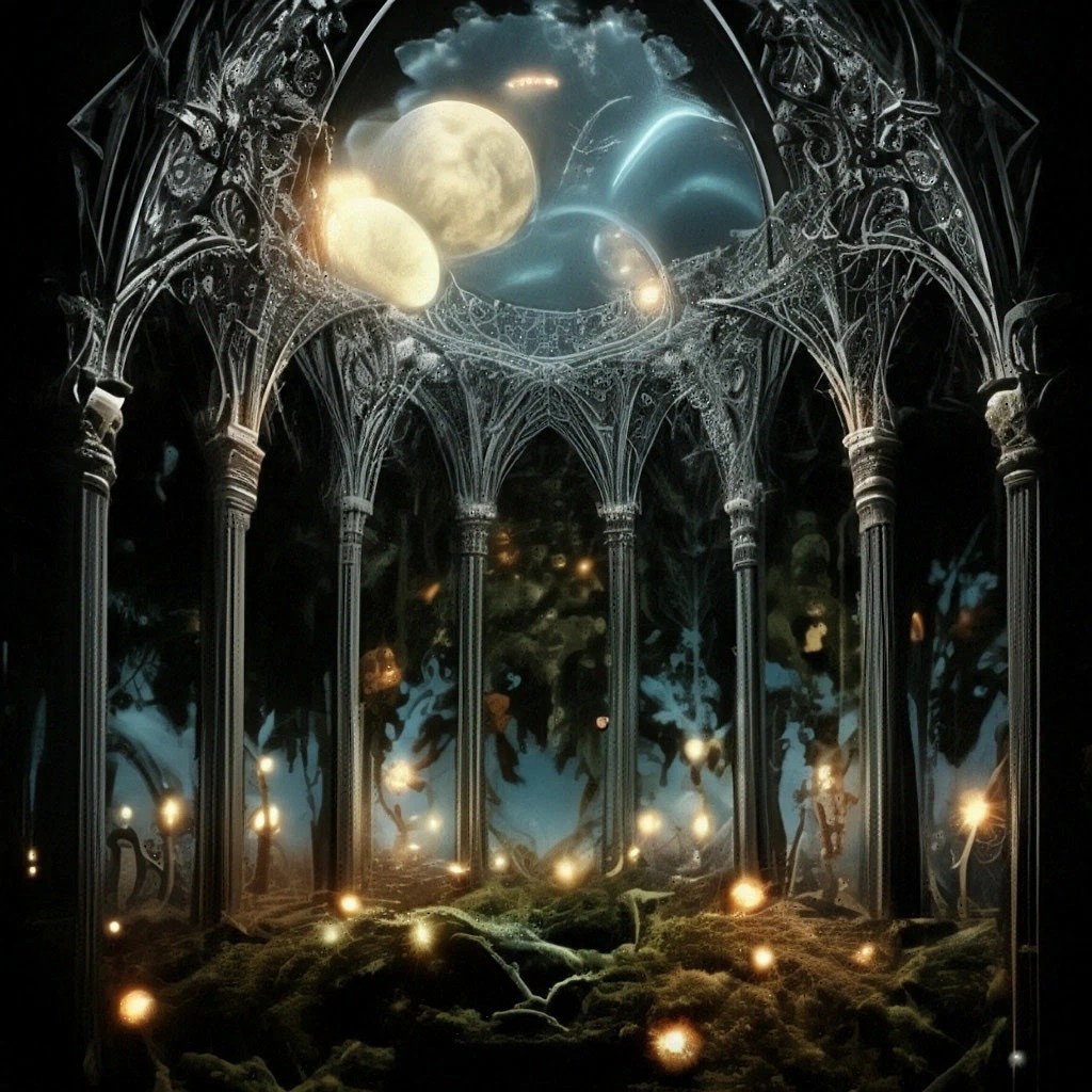 Изображение сгенерировано в нейросети Шедеврум на канале Попутный ветер - беседка 