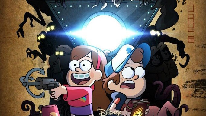 Картинка из финальной сцены Gravity Falls (Гравити Фолс)