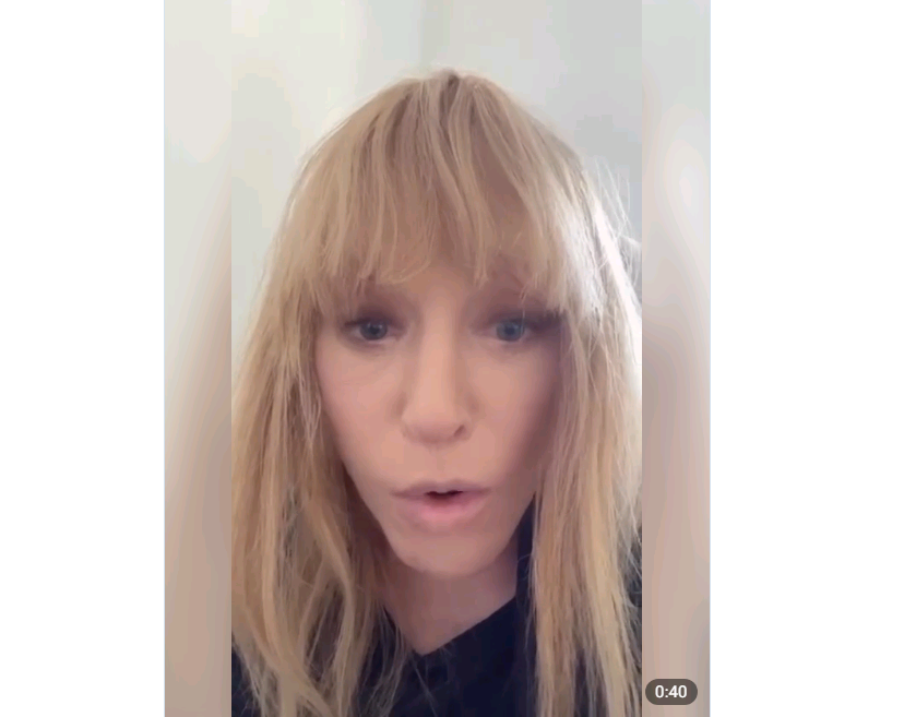 скриншот из её видео, в котором она обращается к Стасу Михайлову