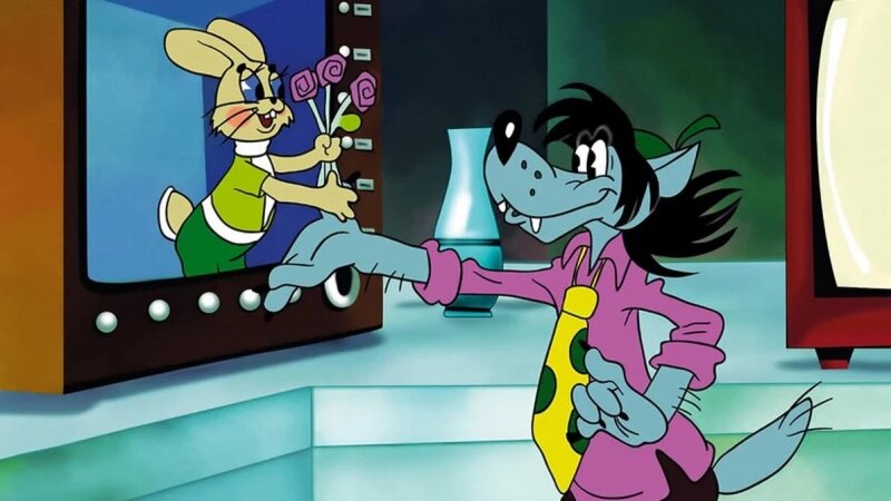     "Ну, погоди!". Кадр из мультфильма.