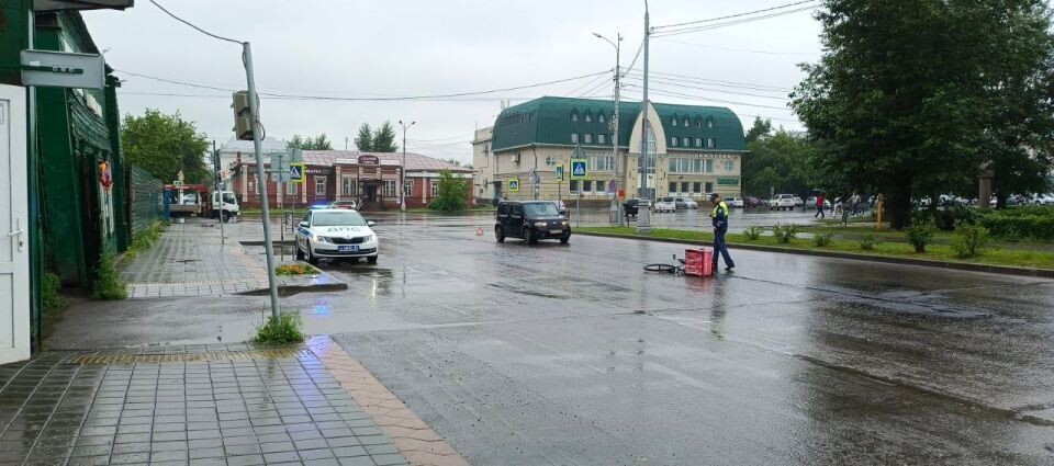    ДТП с велосипедистом в Барнауле. Источник: "Толк"