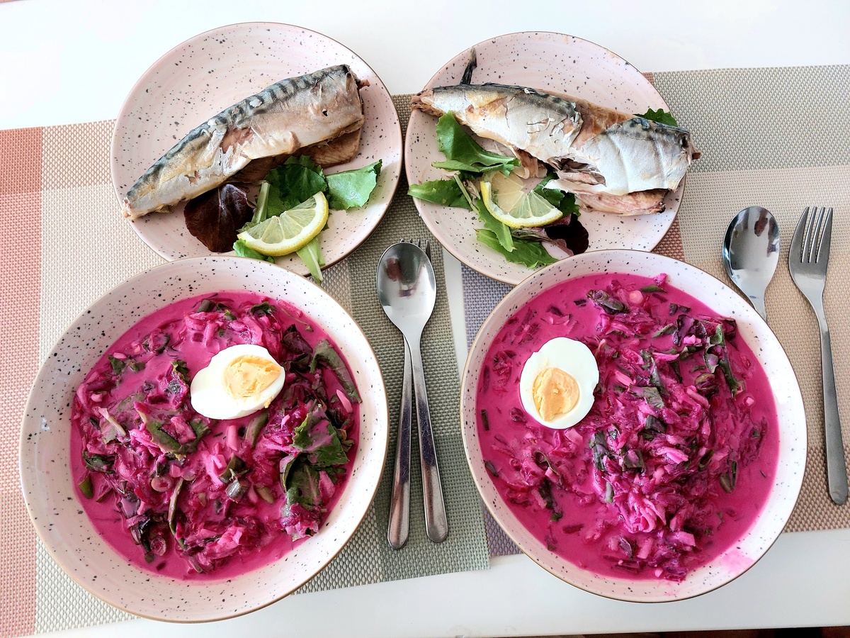 Литовский борщ и скумбрия от Анны Прокофьевой. 