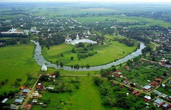Вид на Суздаль с Евфросиниевской колокольни.