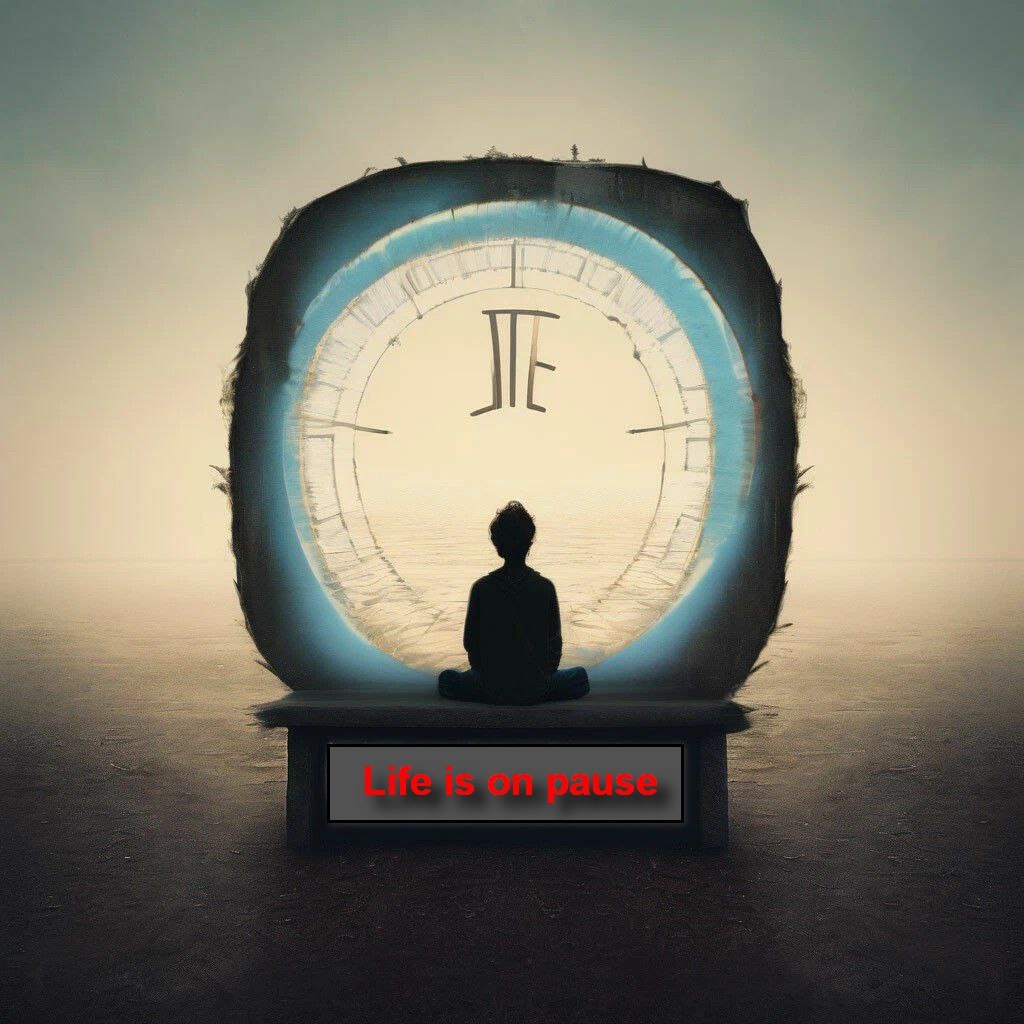 Вот так видит "Жизнь на паузе" ИИ "Шедеврум"