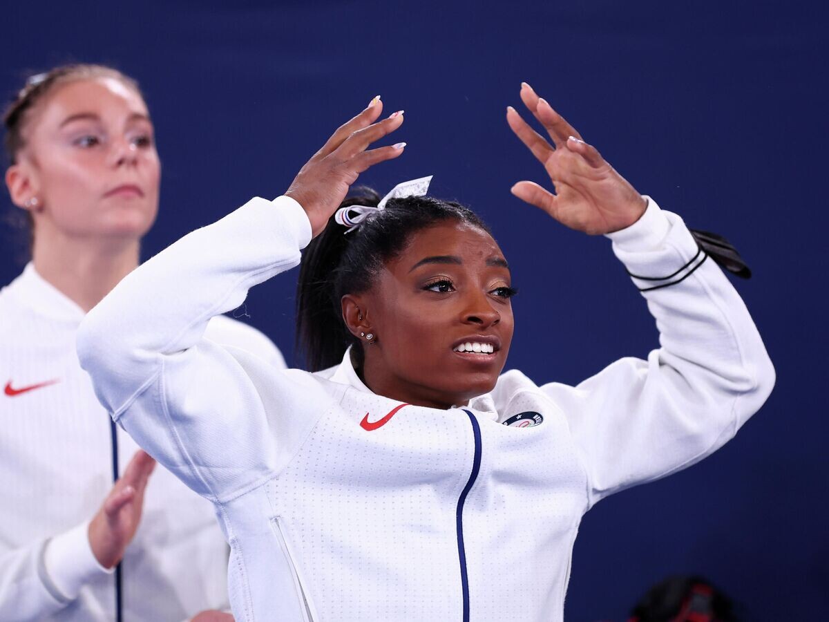    Американская гимнастка Симона Байлз© REUTERS / MIKE BLAKE