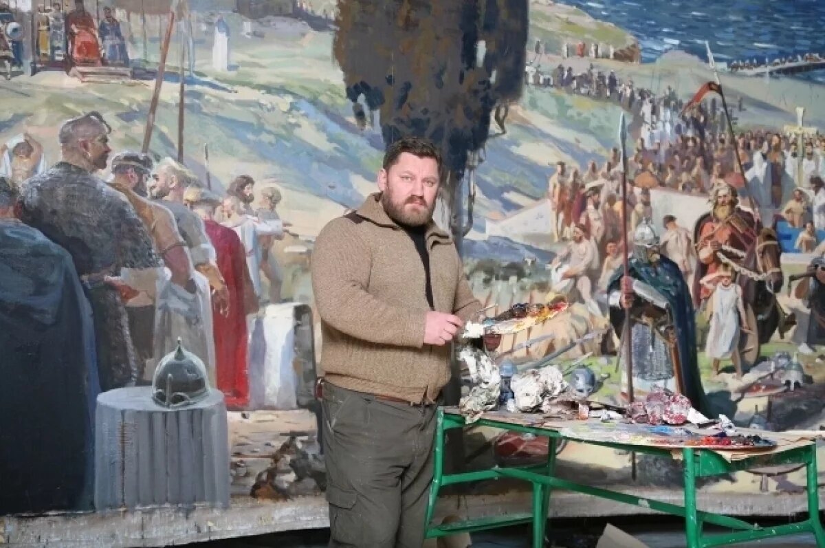    Сказать на холсте.