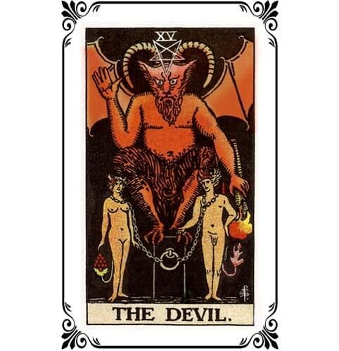 Карта "Дьявол" в классической колоде Таро