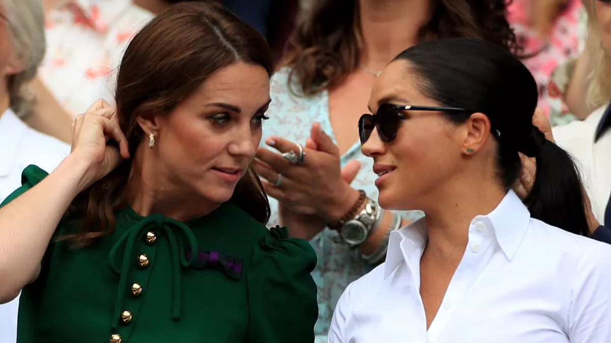 Кейт и Меган во время визита на Уимблдон в 2019 году, фото PA:Press Association