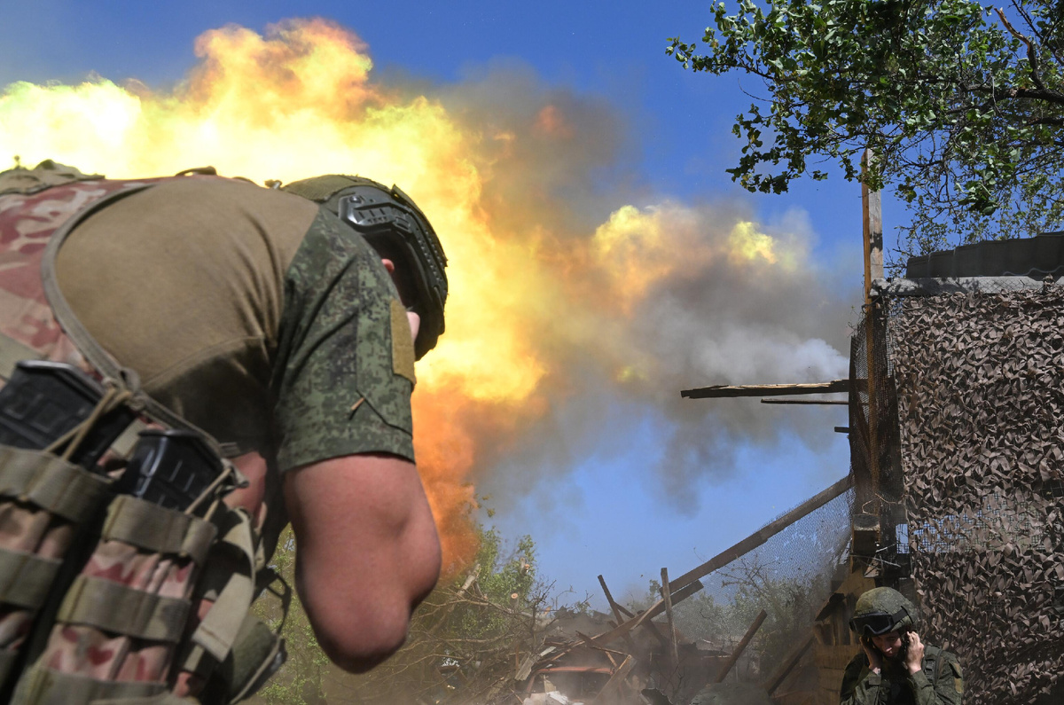 Боевая работа САУ "Гиацинт-С" ВС РФ в зоне СВО © Sputnik/Станислав Красильников