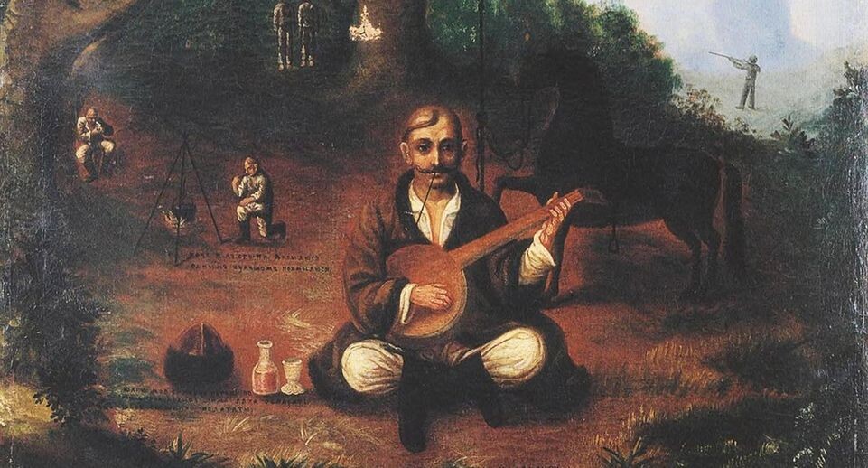    Фольклорный персонаж Украины — казак Мамай: опираясь на позу, в которой его чаще всего изображают, «исследователи» делают вывод, что это отголоски индоарийской древней традиции / Викимедиа