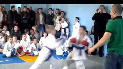 Videos of Surkhandarya Karate Academy athletes knocking out their opponents in fights