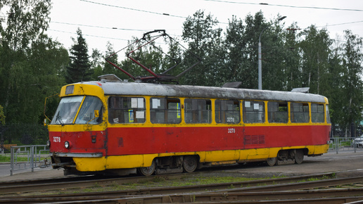 Трамвай Tatra T3SU-3278. Покатушки по Барнаулу.