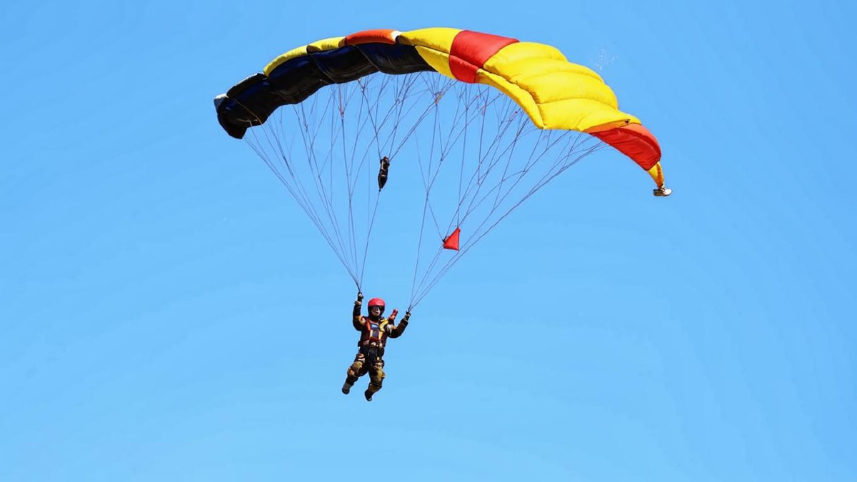 Прыжок с парашютом и как не остаться в небе навсегда //  источник: нейросеть Kandinsky 3.1