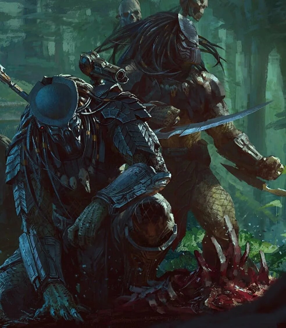 Moonie predator alien art, predator artwork, predator movie