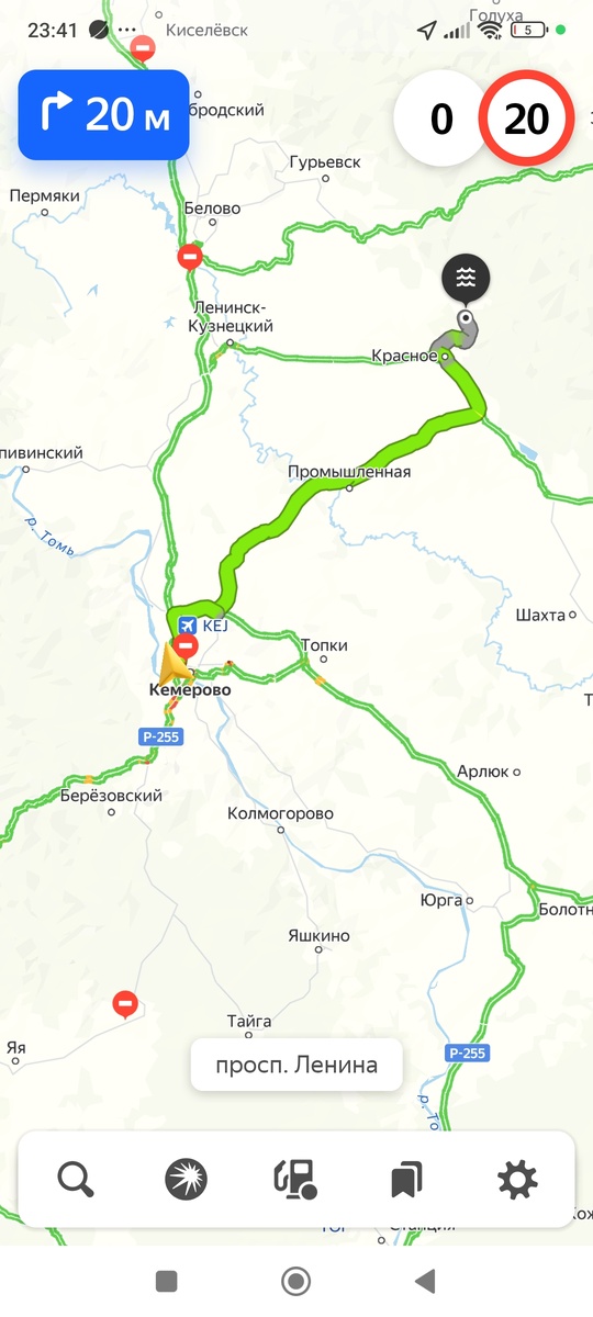 Подробная карта маршрута. 