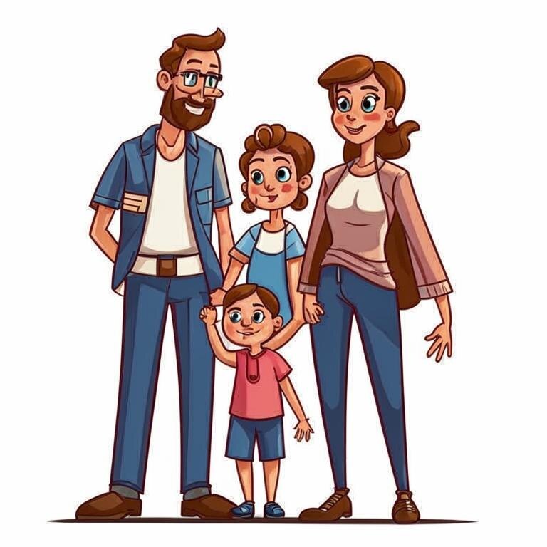 Картинку сгенерировал с помощью GigaChat, не очень понятно, что происходит со всеми лицами, но девочка, как бы парящая между папой и мамой, уже напрягает =) тем не менее, по его мнению, это картинка счастливой семьи. Что-то мы с женой, видимо делаем не так =)