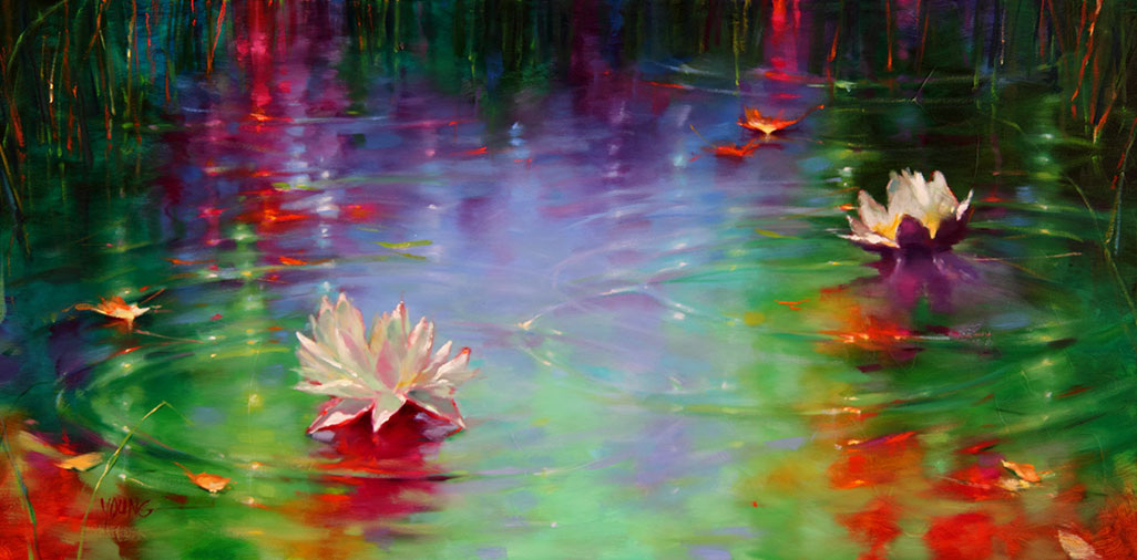 "Ceaseless Sultry" Донны Янг 24 x 48" оригинальное масло на холсте. 