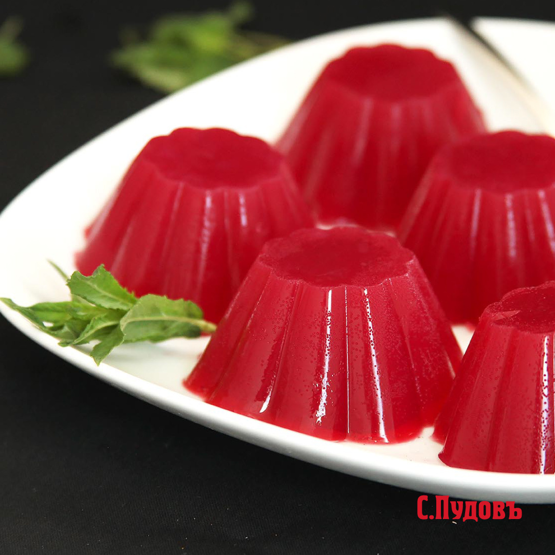 Желе из чая каркаде на агар-агаре