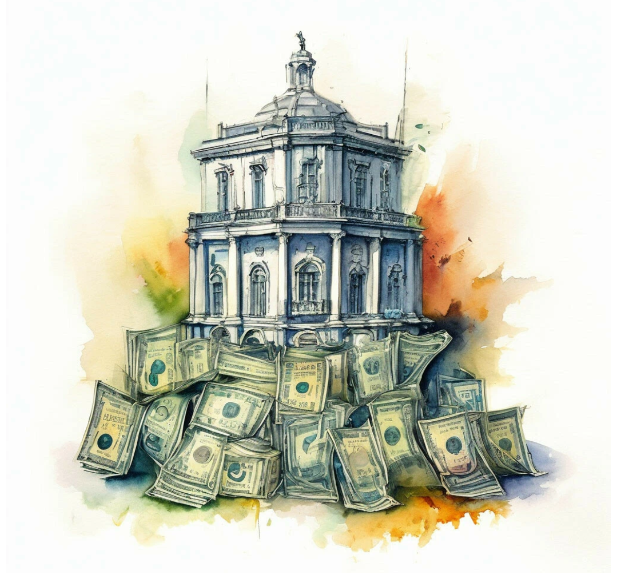 Вот так Шедеврум изобразил мою большую пенсию. 