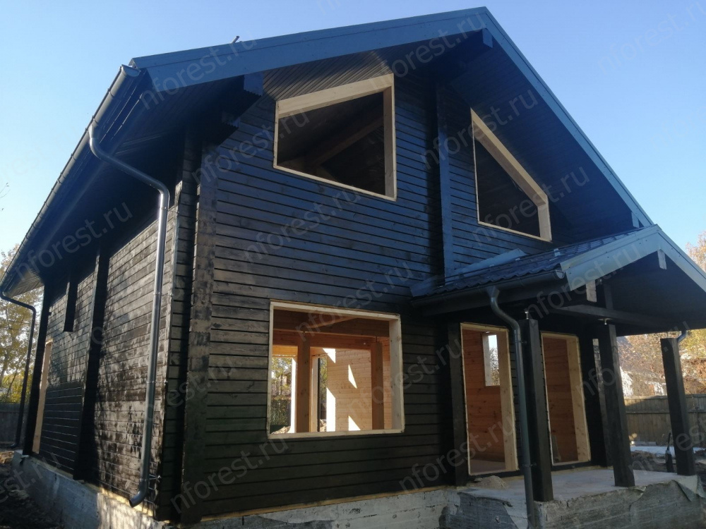 Дом из клееного бруса по проекту "Фьюжн"