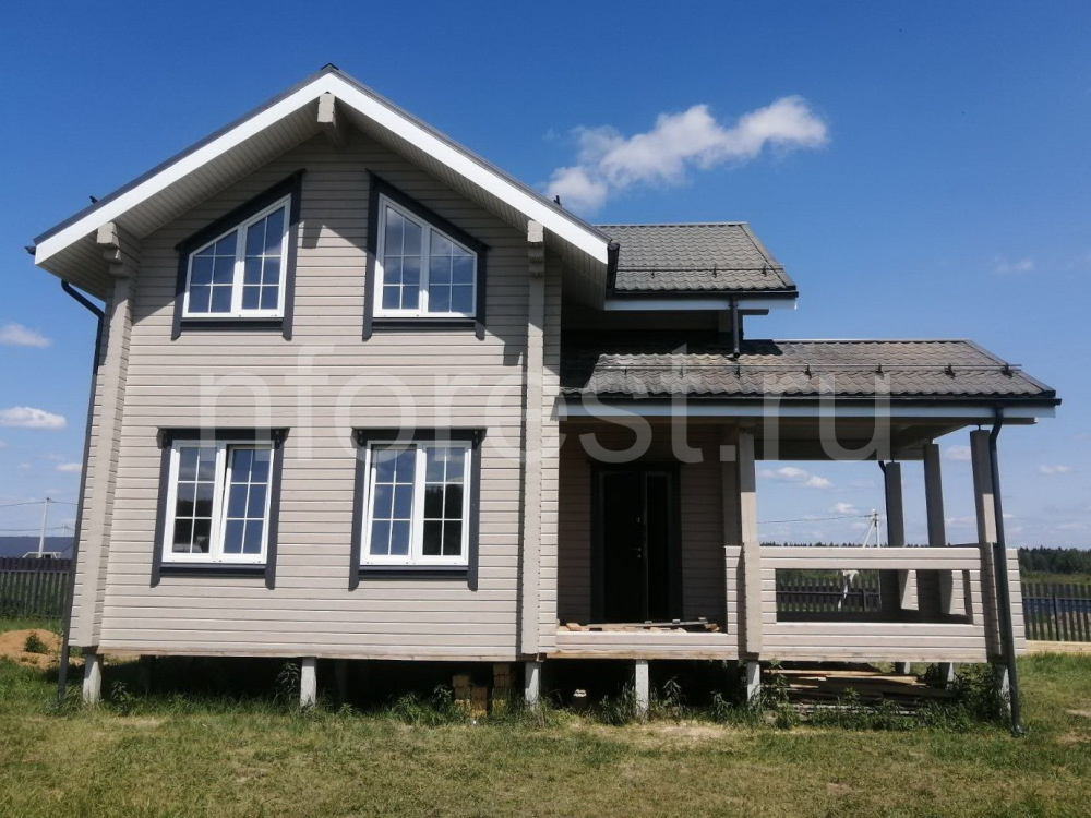 Дом из сухого профилированного бруса по проекту «Янтарный»