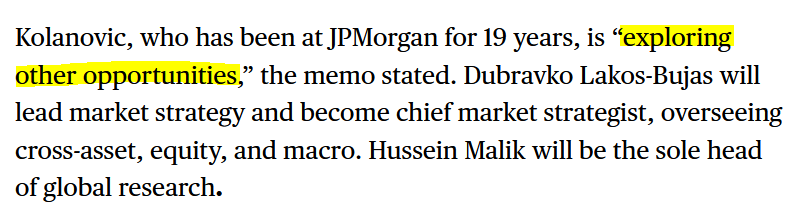 На днях сообщили, что JP Morgan уволил своего главного стратега Марко Колановича (Marco Kolanovich).-2