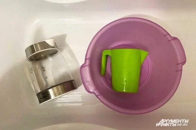    Набор для принятия душа в отсутствие горячего водоснабжения.