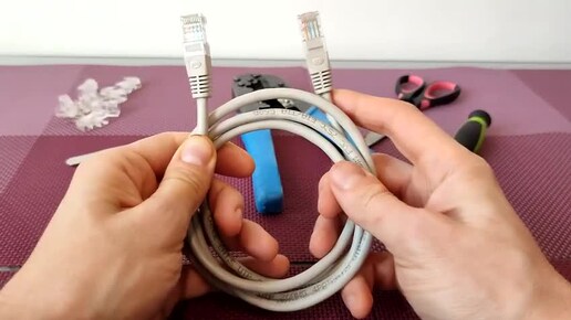 Как обжать интернет кабель RJ45