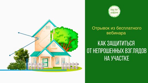 🏡Как защититься от непрошенных взглядов на участке