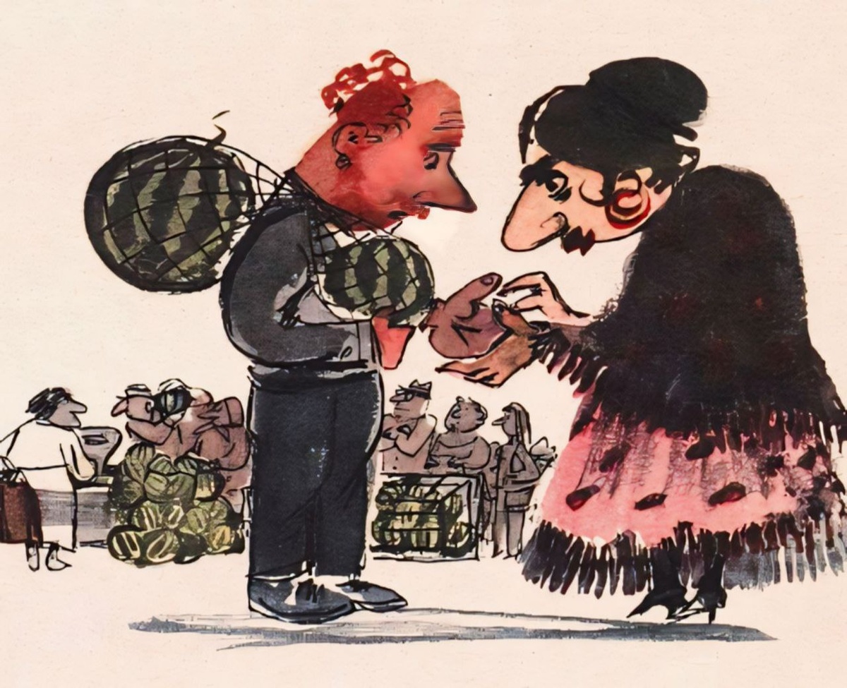 - В ближайшее время тебя ждут два огорчения.  Журнал "Крокодил" 1983г  Художник: Г. и В. Караваевы