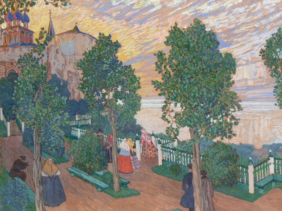 Александр Головин. Берег Волги. 1916 Эскизы декораций к драме А. Н. Островского «Гроза»