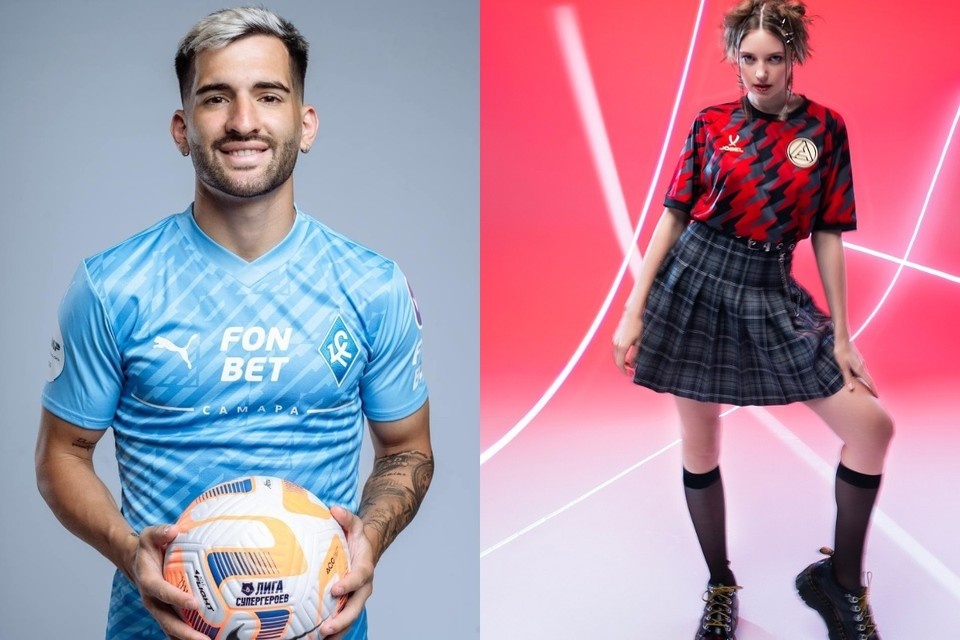    Новые домашние формы клубов из Самарской области. Фото: ФК «Крылья Советов» (Самара) и ФК «Акрон» (Тольятти).