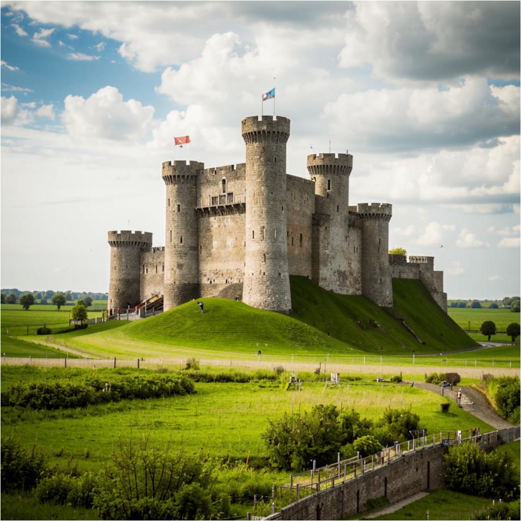 Сегодня почти все события происходили внутри замка. Картинка создана мною в студии Kandinsky 3.1