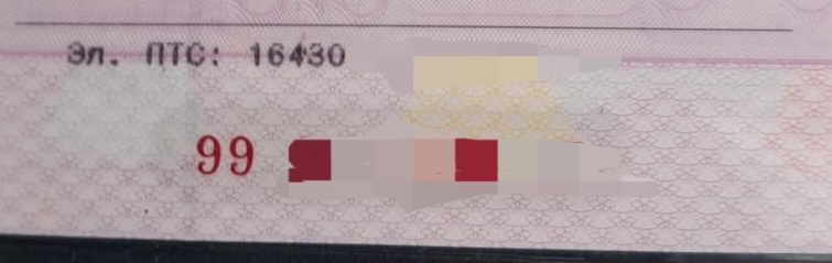 Номер электронного птс внизу СТС.