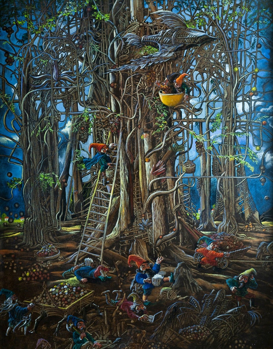 © Айбек Бенгалин. Сбор урожая.  Холст, масло. 1997г. 