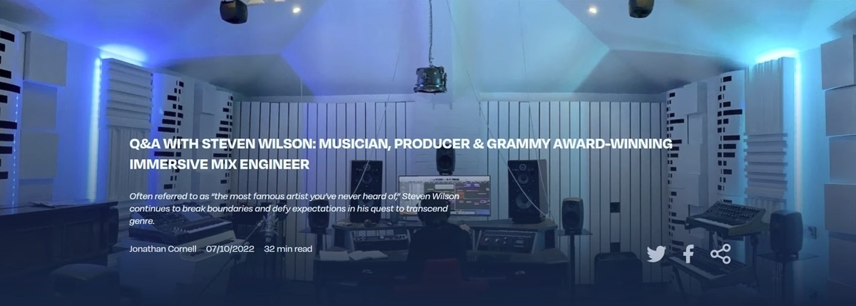 Steven Wilson в своей студии творит чудеса