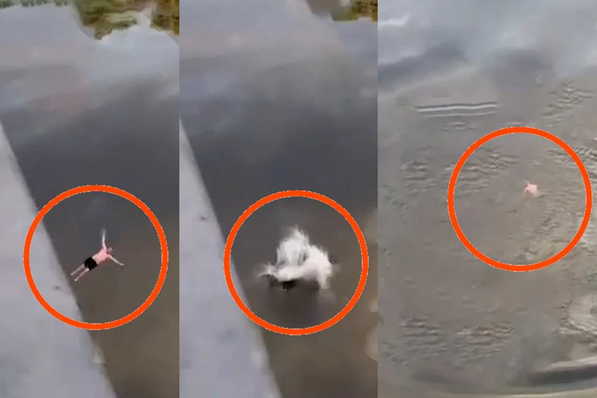 Невеста сняла на видео смерть жениха, который прыгнул с моста в воду ...