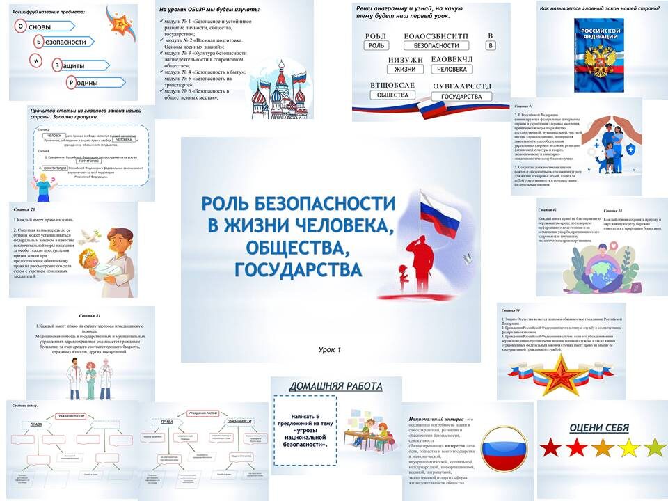 Презентация "Роль безопасности в жизни человека, общества, государства"