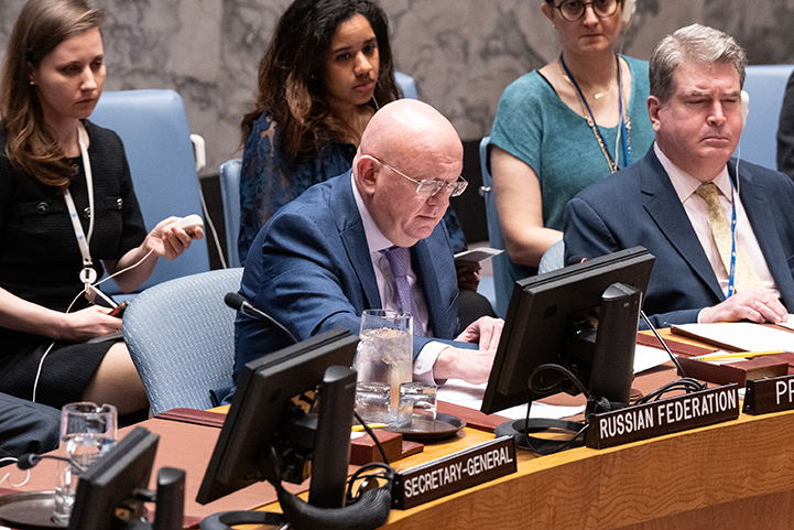 ВАСИЛИЙ НЕБЕНЗЯ, ПРЕДСТАВЛЯЮЩИЙ РОССИЮ В ООН РЕЗКО И СПРАВЕДЛИВО ВЫСКАЗАЛСЯ В АДРЕС РУКОВОДСТВА САМОЙ ООН ФОТО: LEV RADIN/GLOBALLOOKPRESS