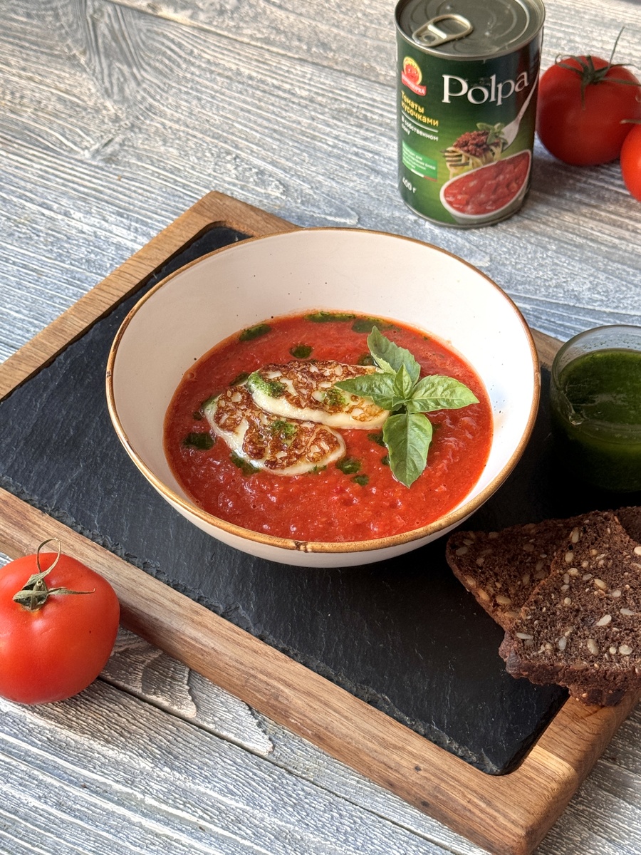 Томатно-перечный суп с халуми: вкус лета на вашей тарелке ☀️ | Помидорка |  Дзен