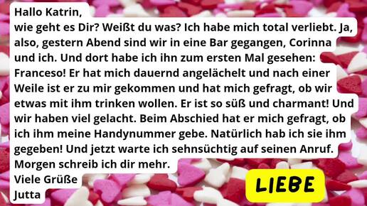 LESEN: читаем базовые тексты на немецком, тема: LIEBE❤️