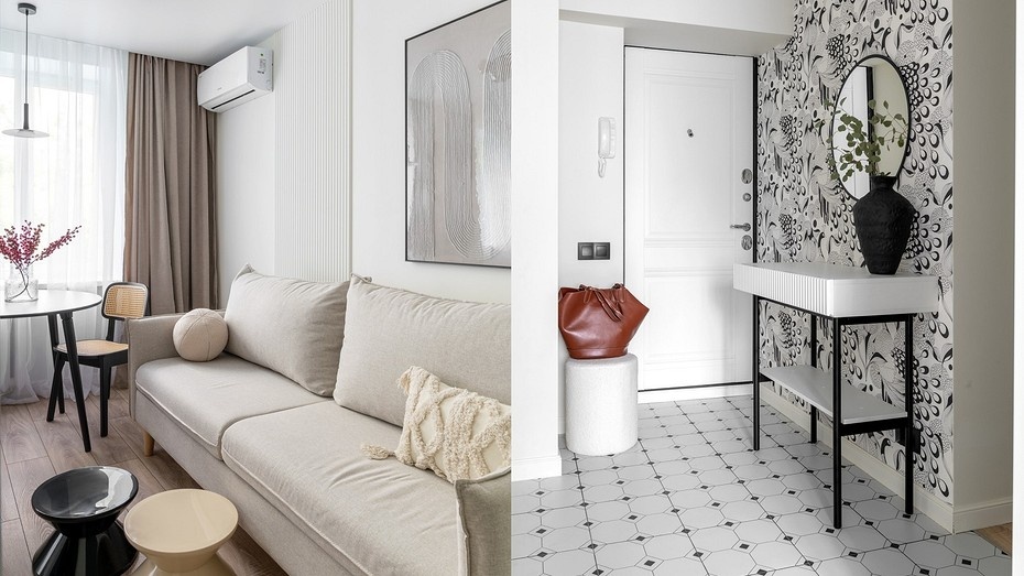 Вот это преображение! Из старой двушки 44 кв. м — в стильный современный интерьер за 1,5 месяца. Фото до и после