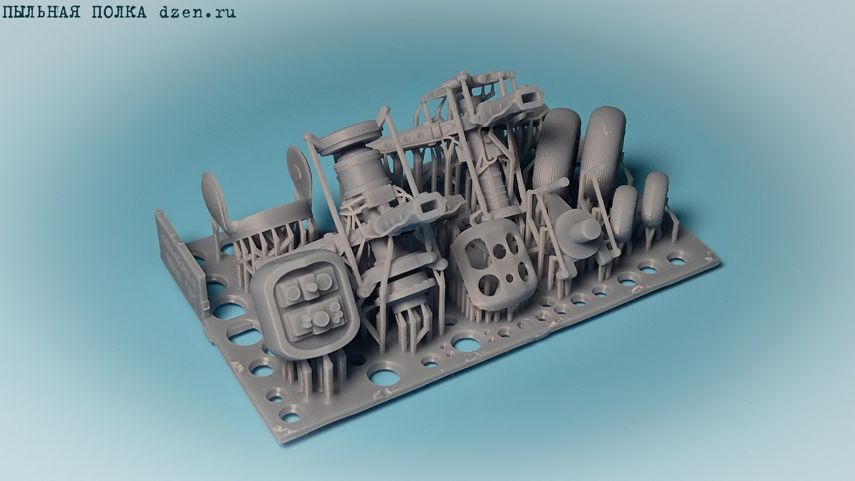 Оптико-электронная система ГОЭС-451, набор колёс без нагрузки и автомат перекоса Ка-52 1/48.
