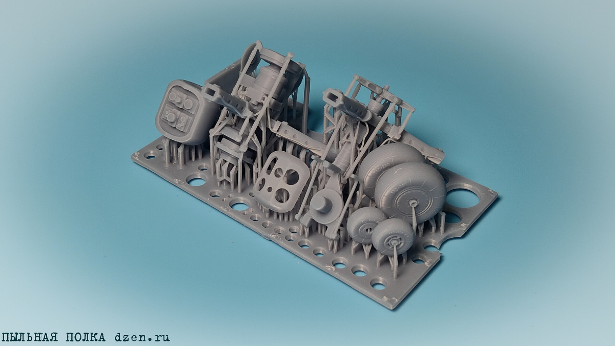 Оптико-электронная система ГОЭС-451, набор колёс без нагрузки и автомат перекоса Ка-52 1/48.