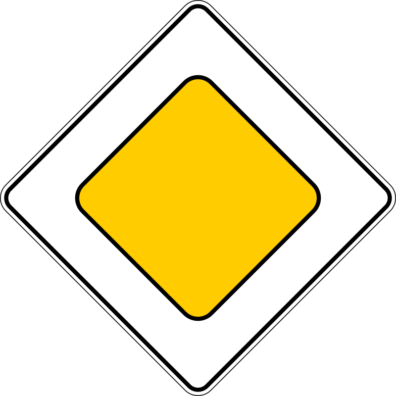 Знак: "Главная дорога"