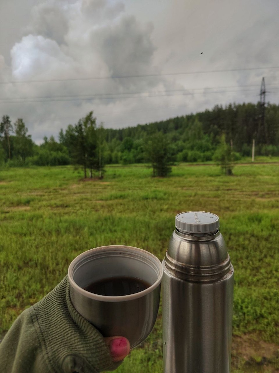 согревались, пока ждали обратную электричку